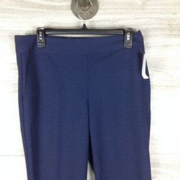 Grey Jason Wu Navy Cropped Flare Leg Pants - Picture 6 of 8